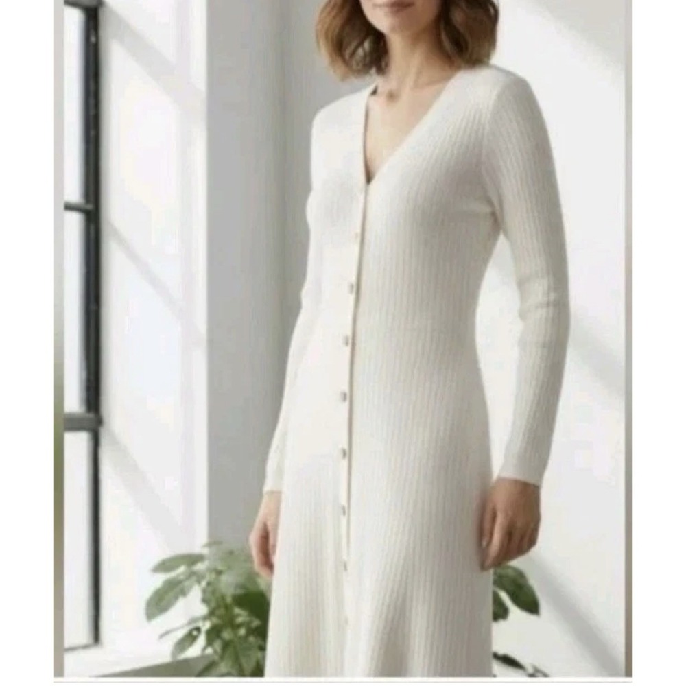 Lucky Brand White Long Sleeve Dress